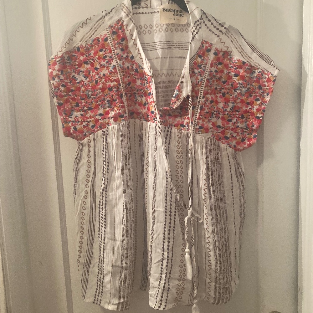 Savanna Jane Embroidered Top, S